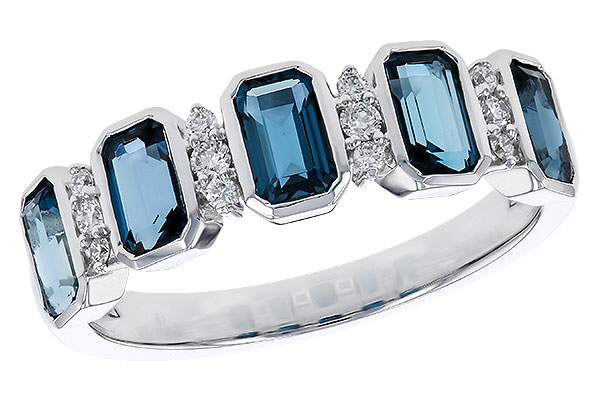 C274-84945: LDS RG 1.46 TW LONDON BLUE TOPAZ 1.58 TGW