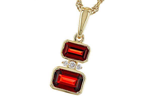 E274-84063: NECK .98 TW GARNET 1.01 TGW